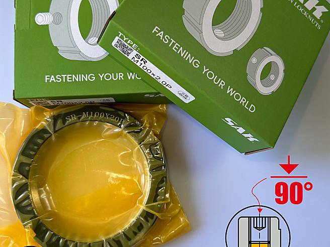 SAK 尚精 SR-M100×2.0P 径向锁紧螺母 LMP800046